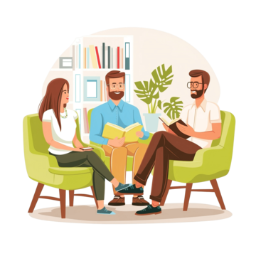 Illustration of a couple in a family counseling session
